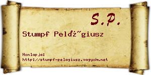 Stumpf Pelágiusz névjegykártya